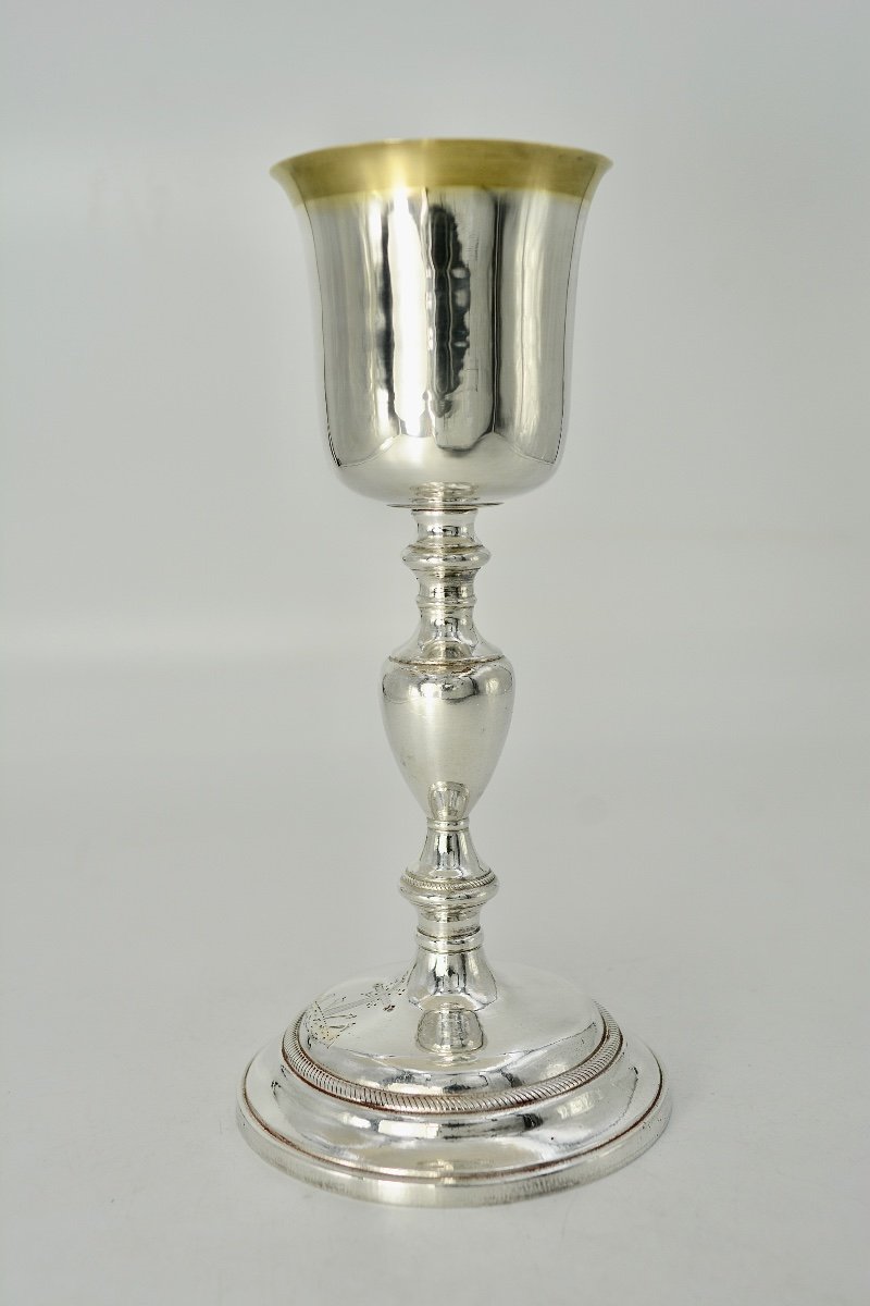 Silver And Silver-plated Bronze Chalice, France Circa 1800