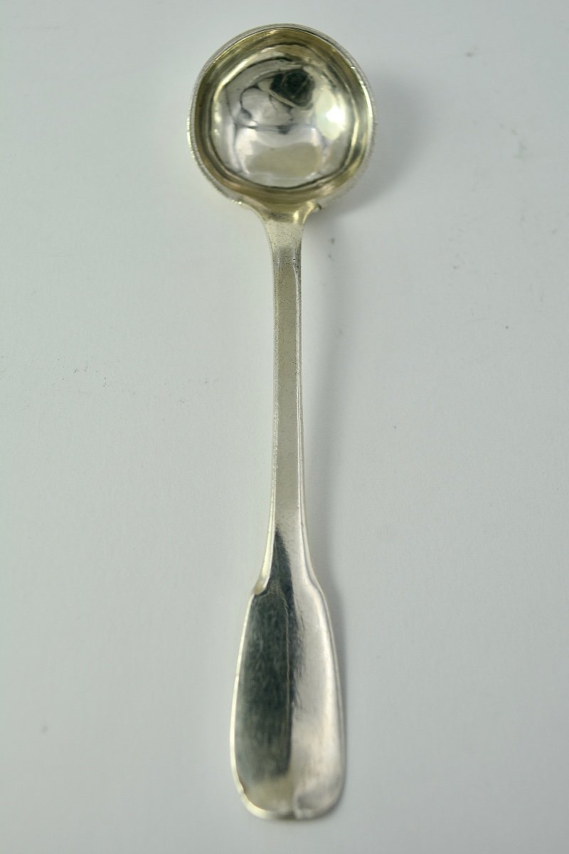 Cuillere à Moutarde, Argent France XVIII Siecle