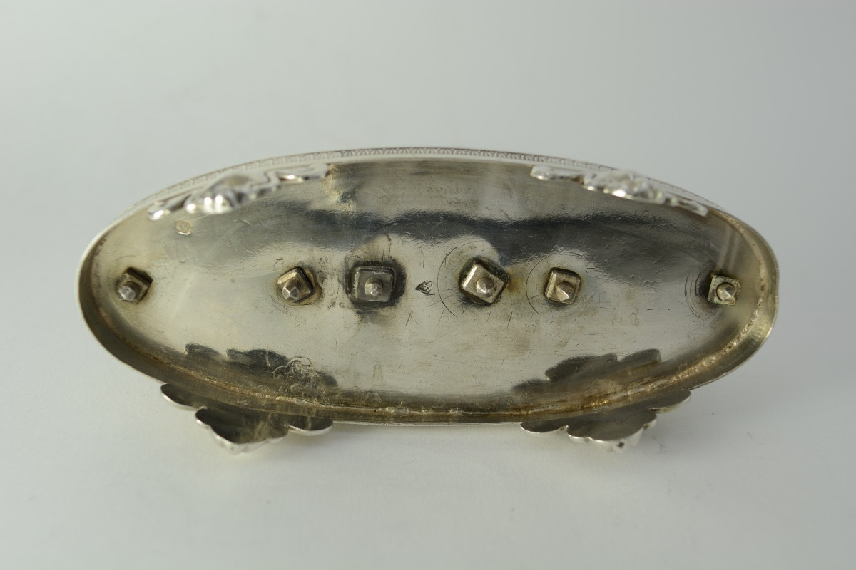 Double Salt Cellar In Silver And Crystal, France Circa 1825 Paris -photo-6