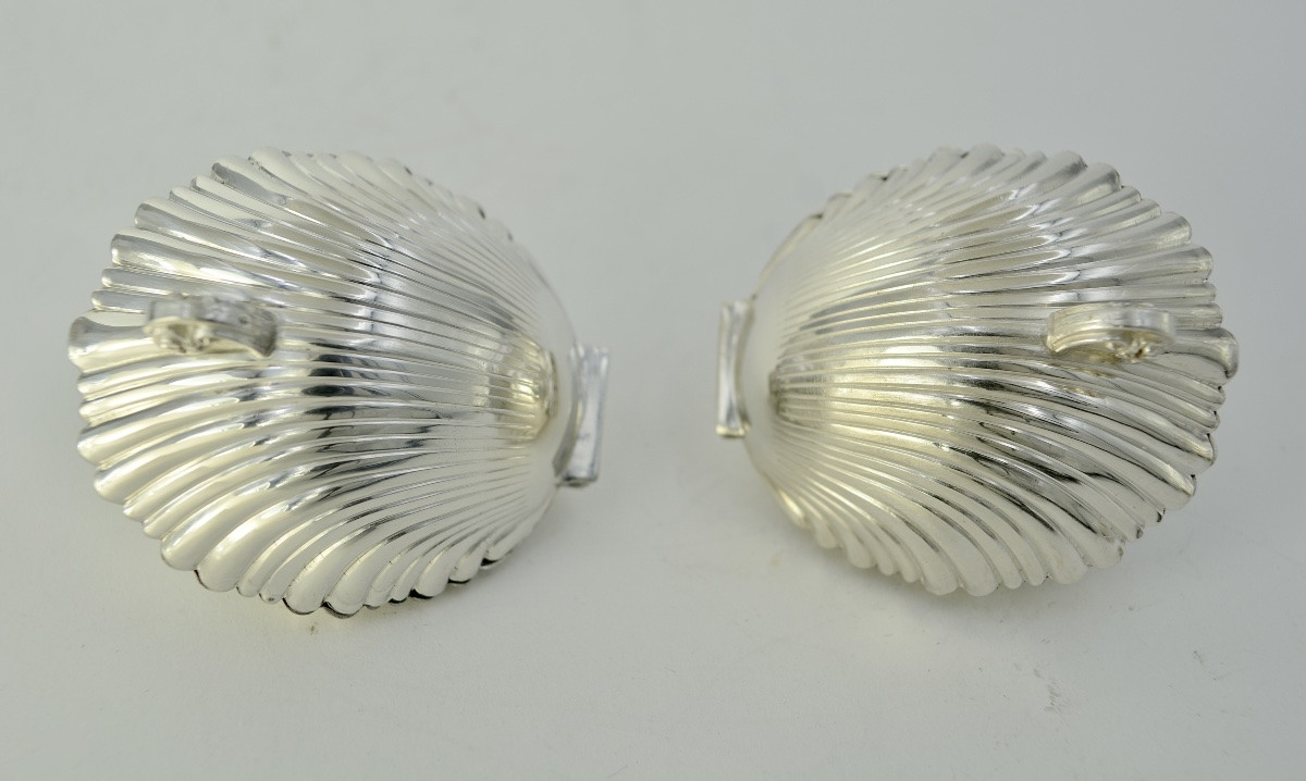 Pair Of Caviar Display Stands, Silver France Circa 1900-photo-2