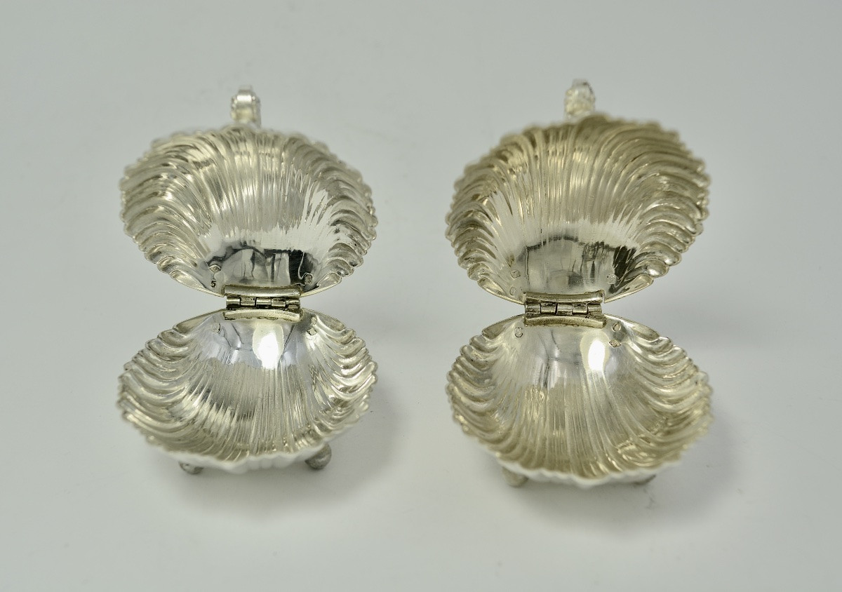 Pair Of Caviar Display Stands, Silver France Circa 1900-photo-3