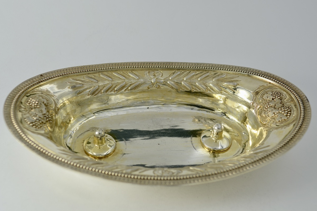 Silver-gilt Cruet Tray, France Circa 1850-photo-2