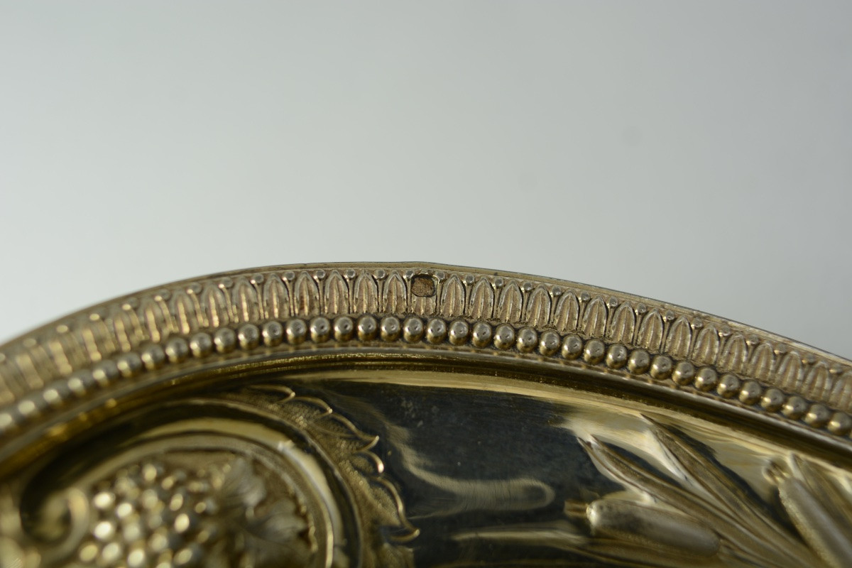 Silver-gilt Cruet Tray, France Circa 1850-photo-5