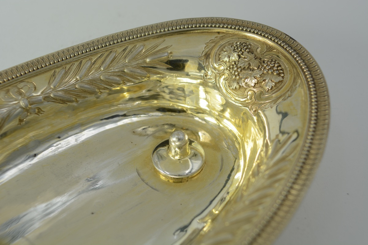Silver-gilt Cruet Tray, France Circa 1850-photo-6