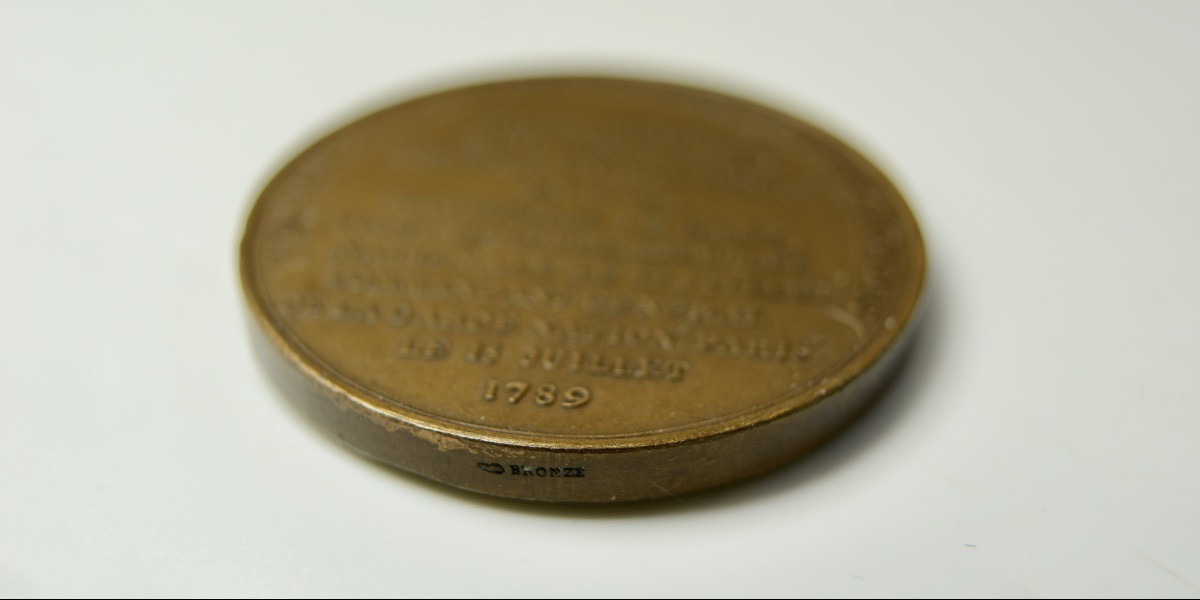 Lafayette Medal, Commander General Of The National Guard, By Duvivier, 1789 Paris-photo-1