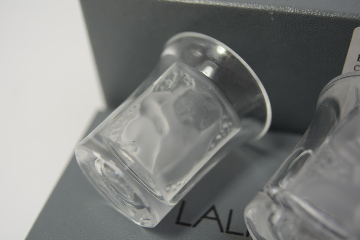 Lalique France, Pair Of 20th Century Liqueur Cups-photo-4