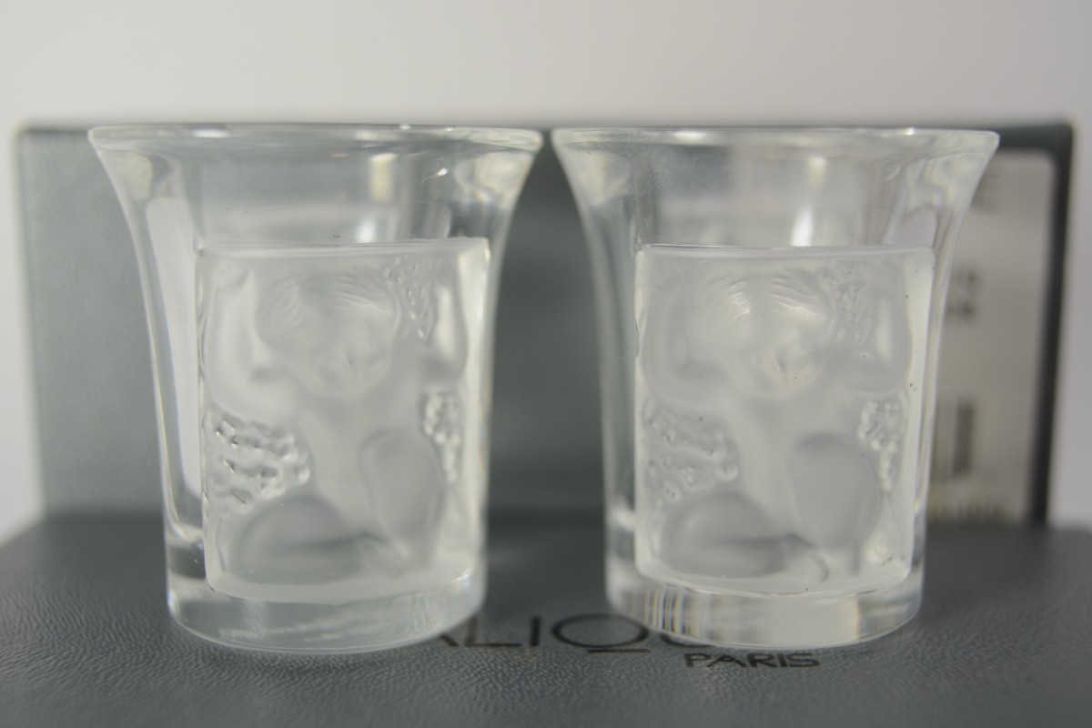 Lalique France, Pair Of 20th Century Liqueur Cups-photo-1