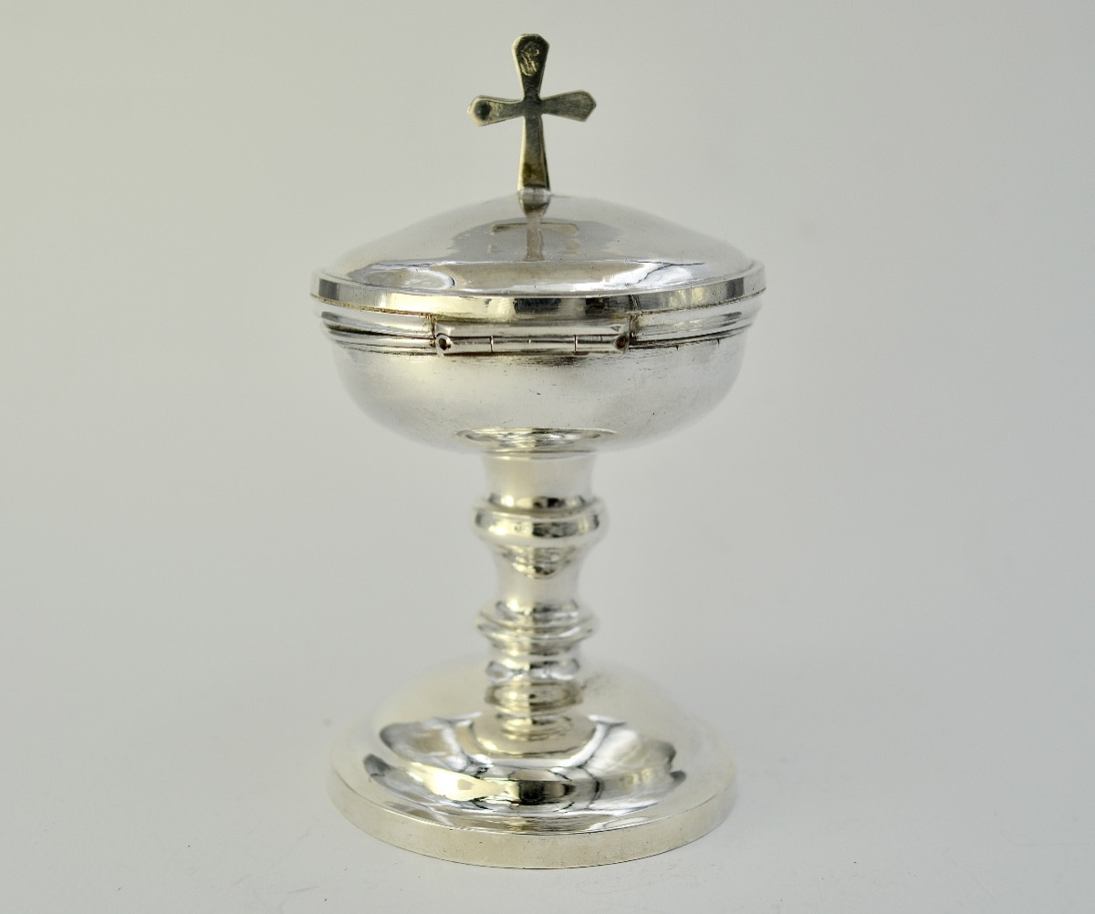 Petit Ciboire En Argent , France XVIIIe Siecle -photo-3