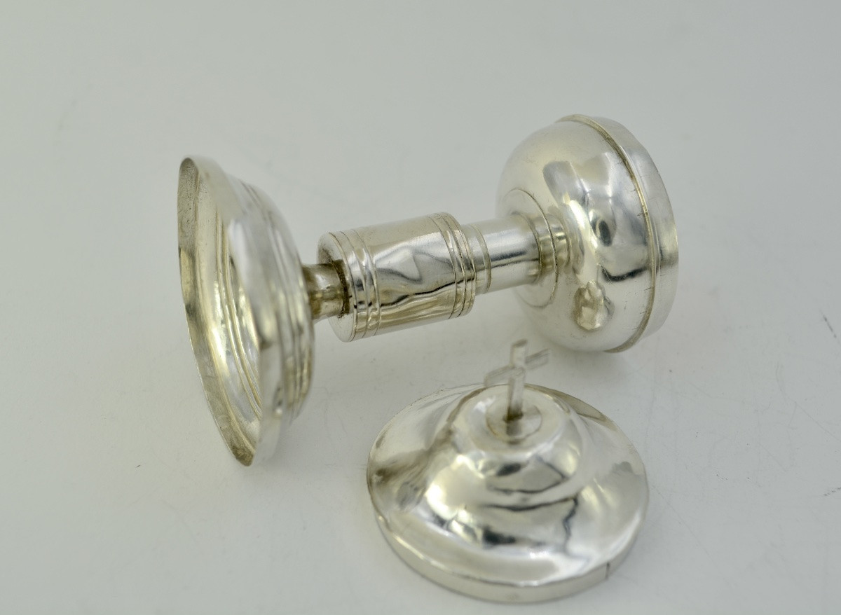 Travel Ciborium, Silver France Circa 1800 Vosges Province -photo-1