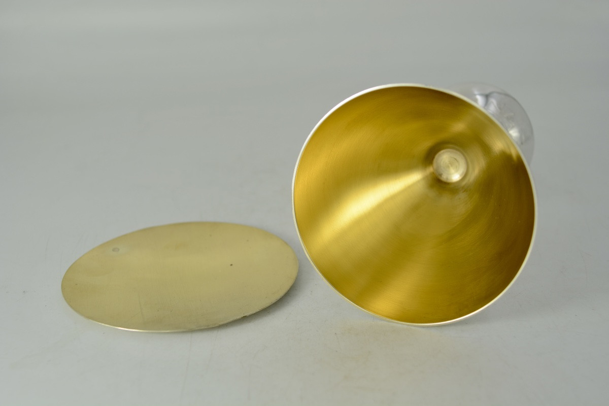 Chalice And Its Silver Paten, Art Deco-photo-4