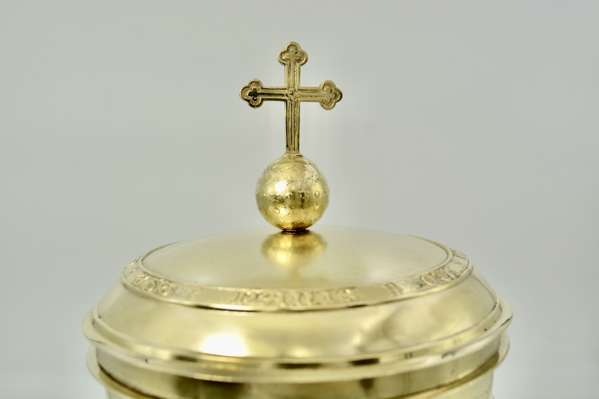 Large Ciborium, Gilded Silver, France 19th Century By Paul Brunet-photo-4