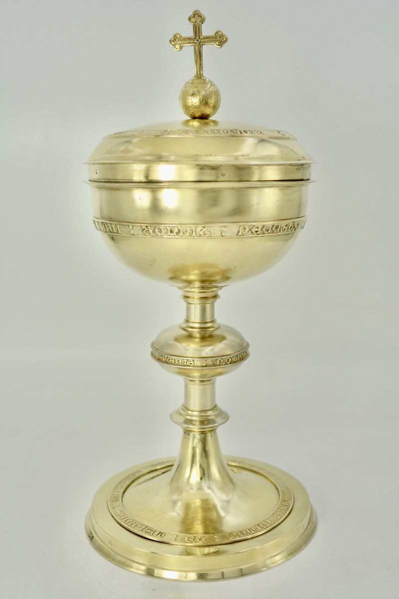 Large Ciborium, Gilded Silver, France 19th Century By Paul Brunet