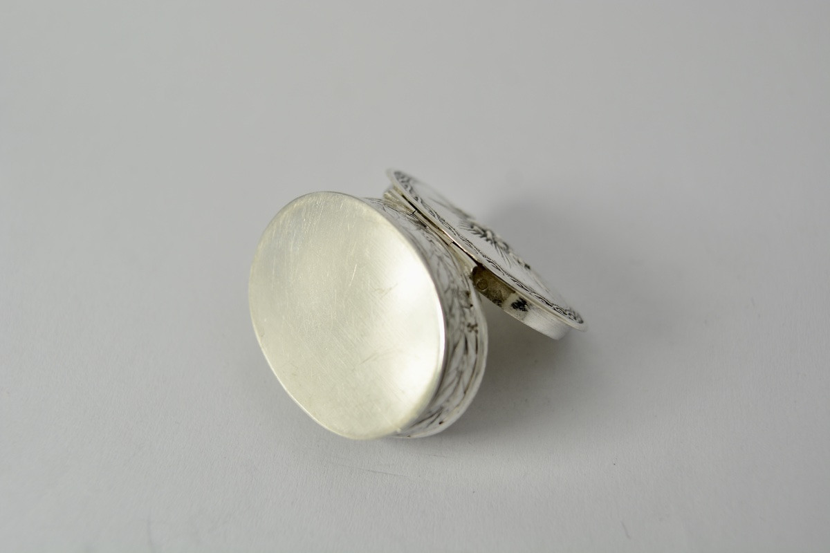 Silver Pill Box, France, Circa 1900-photo-2