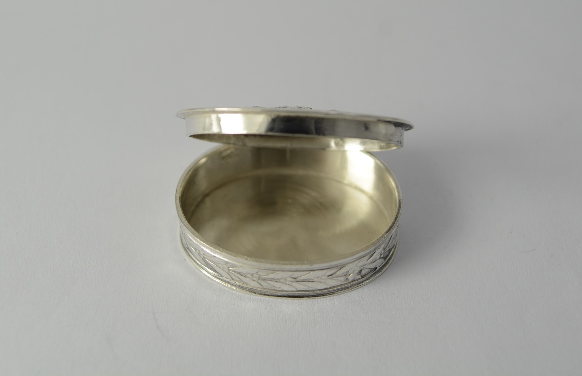 Silver Pill Box, France, Circa 1900-photo-5