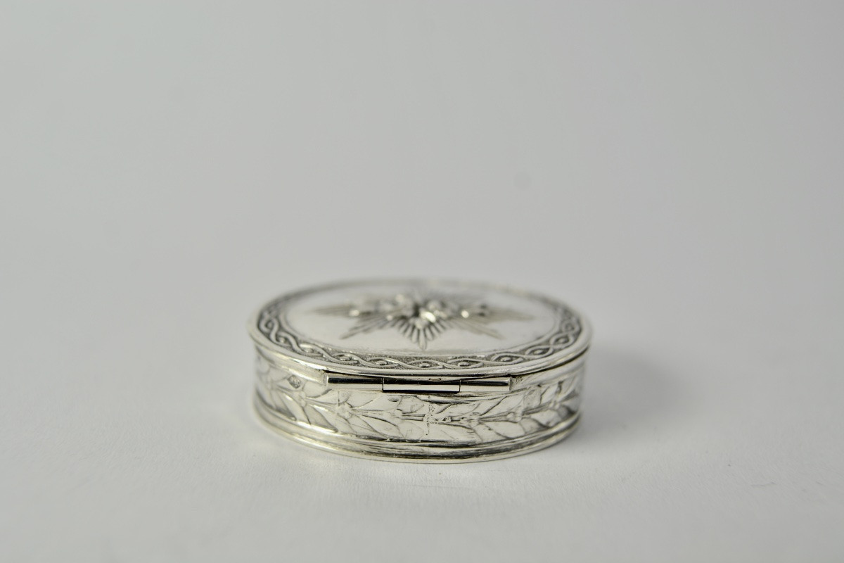 Silver Pill Box, France, Circa 1900-photo-7