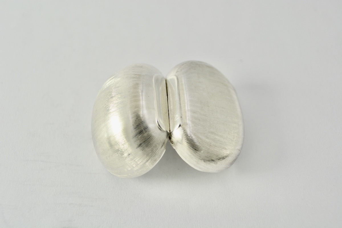 Pilulier en argent , Italie XXe siècle-photo-2