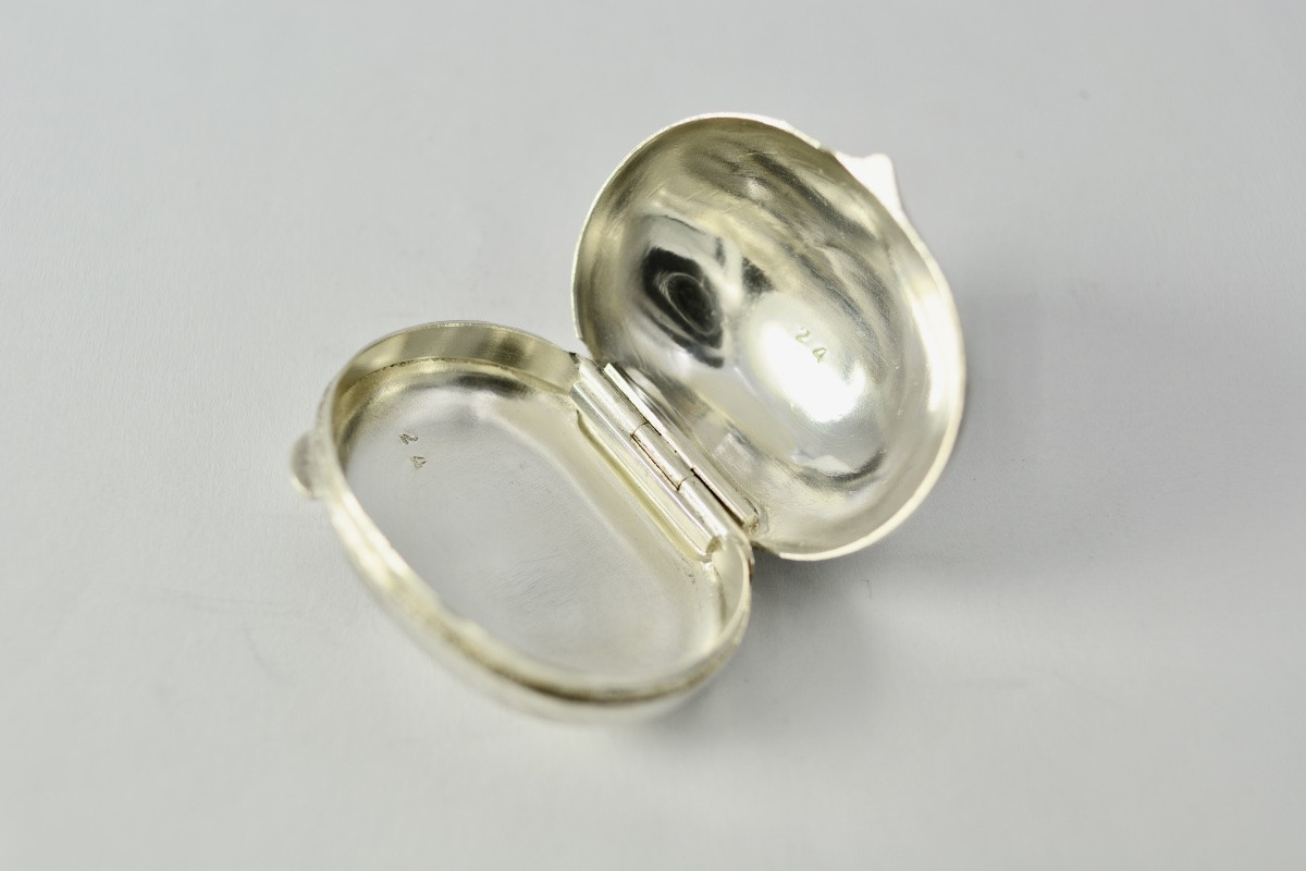 Pilulier en argent , Italie XXe siècle-photo-4