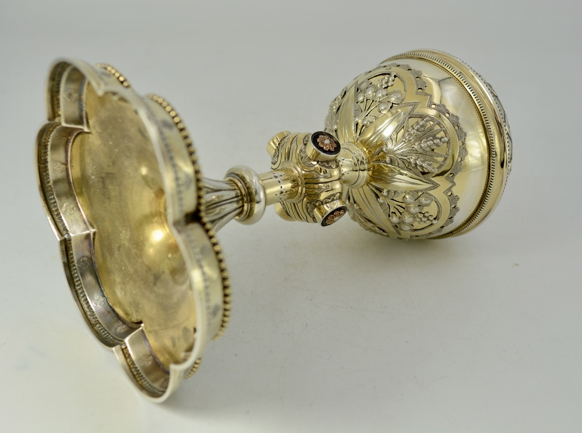 Silver Ciborium, France, 19th Century.-photo-2