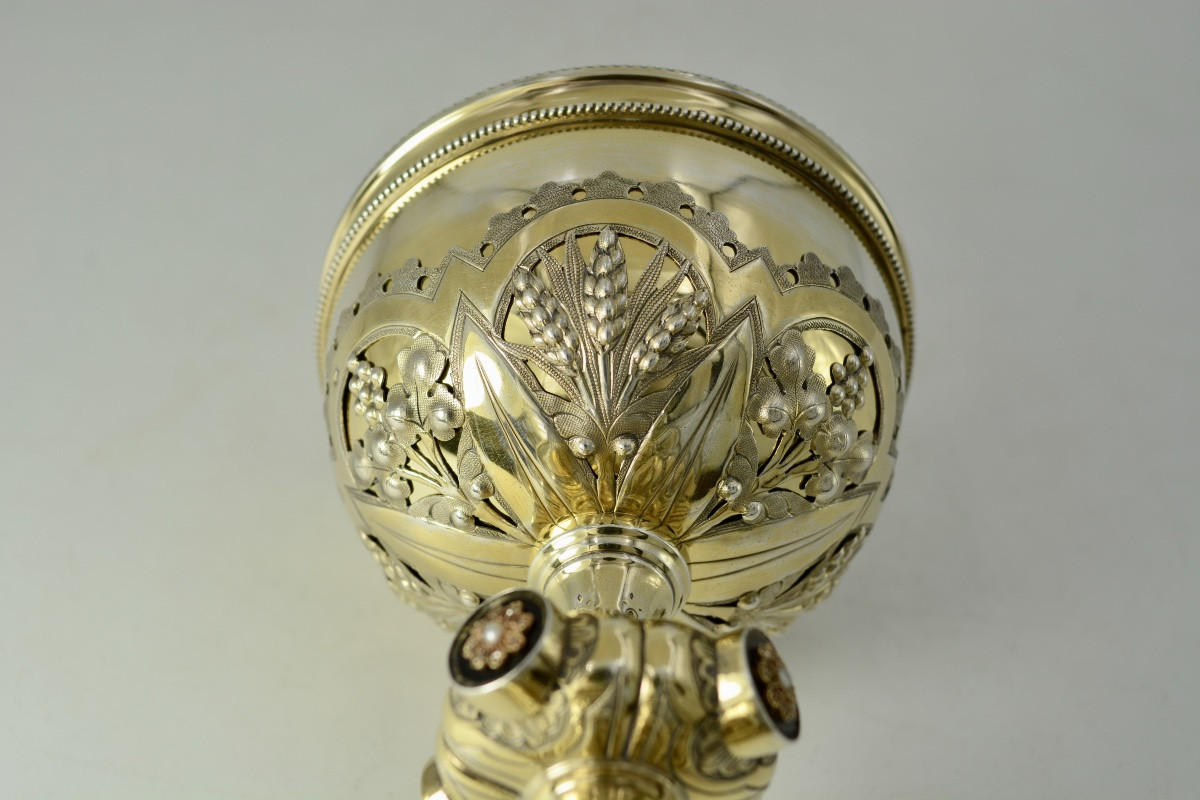 Silver Ciborium, France, 19th Century.-photo-5
