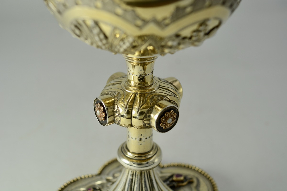 Silver Ciborium, France, 19th Century.-photo-6