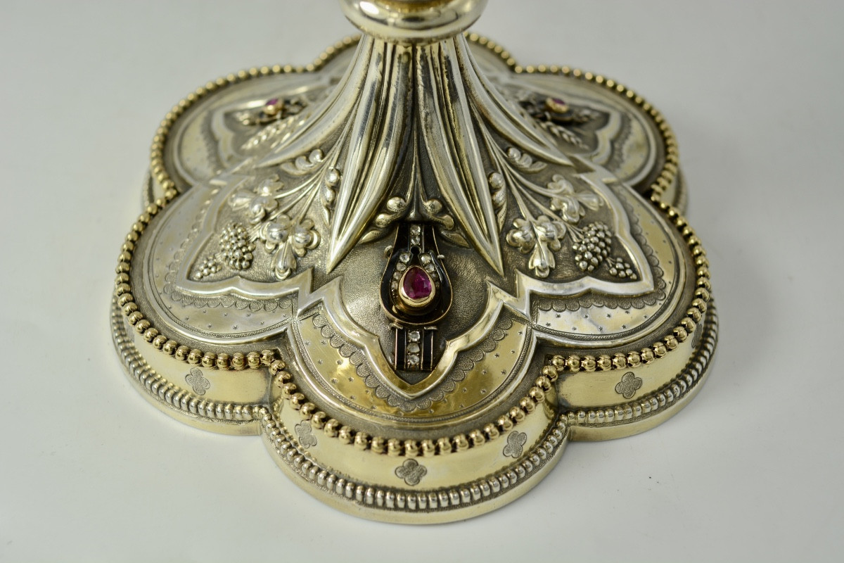 Silver Ciborium, France, 19th Century.-photo-8