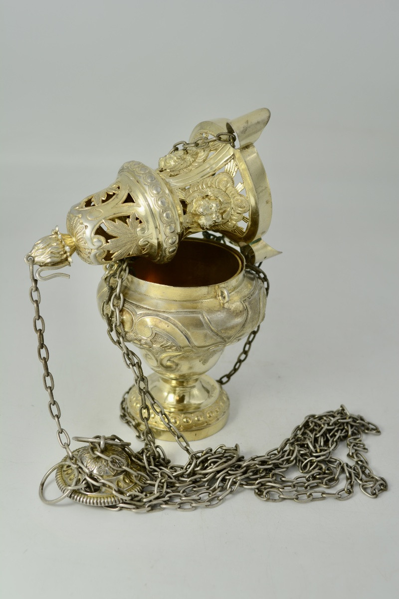 Silver Incense Burner, France Circa 1870 By Martin & Lebas Silversmith -photo-4