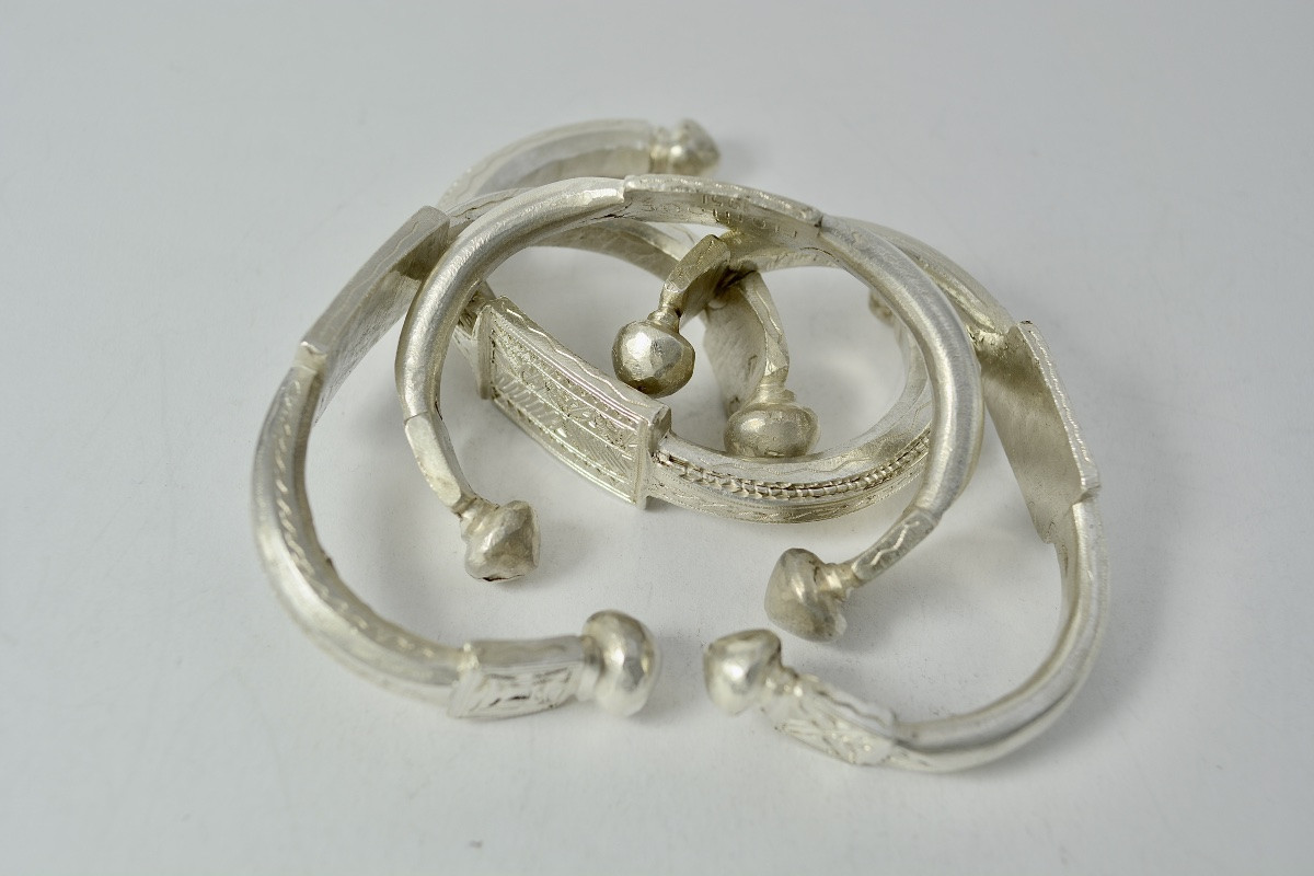Ethnic Silver Bracelets, North Africa, 20th Century -photo-2