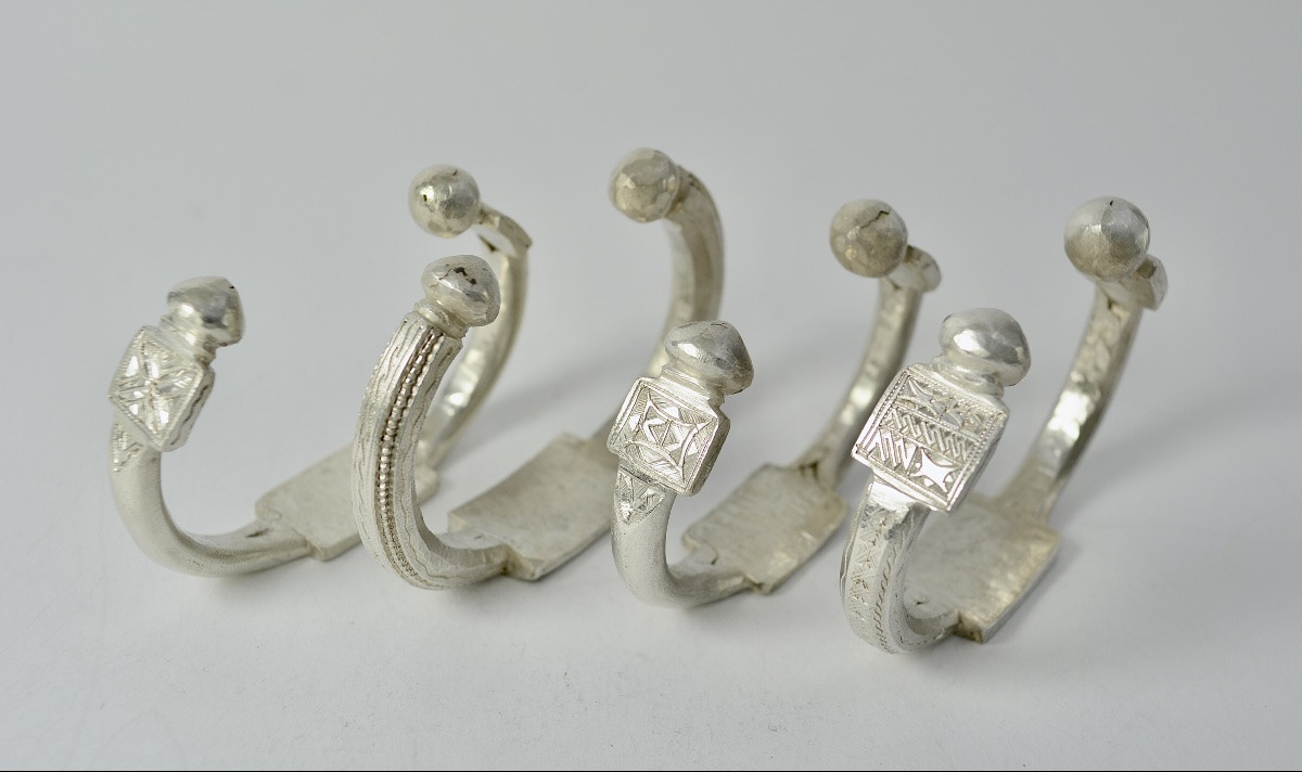 Ethnic Silver Bracelets, North Africa, 20th Century -photo-2