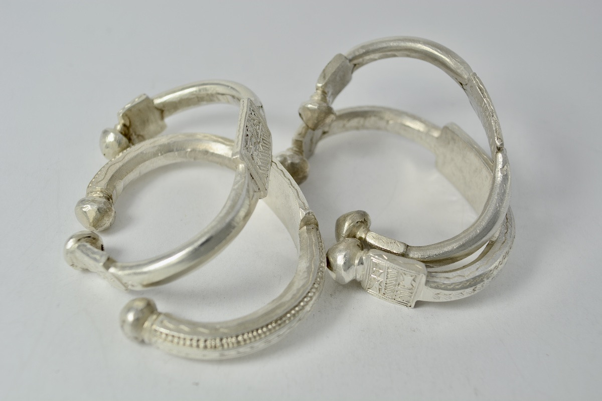 Ethnic Silver Bracelets, North Africa, 20th Century -photo-3