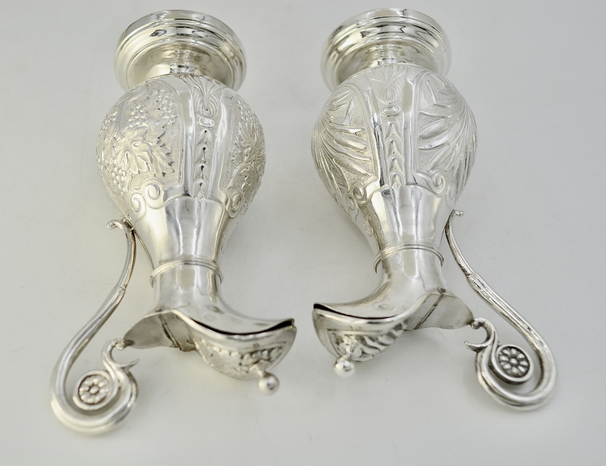 Burettes liturgique en argent, France, Provence vers 1820-photo-1