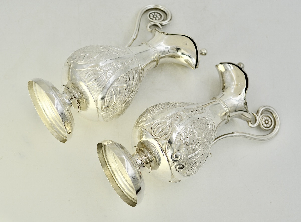 Burettes liturgique en argent, France, Provence vers 1820-photo-2
