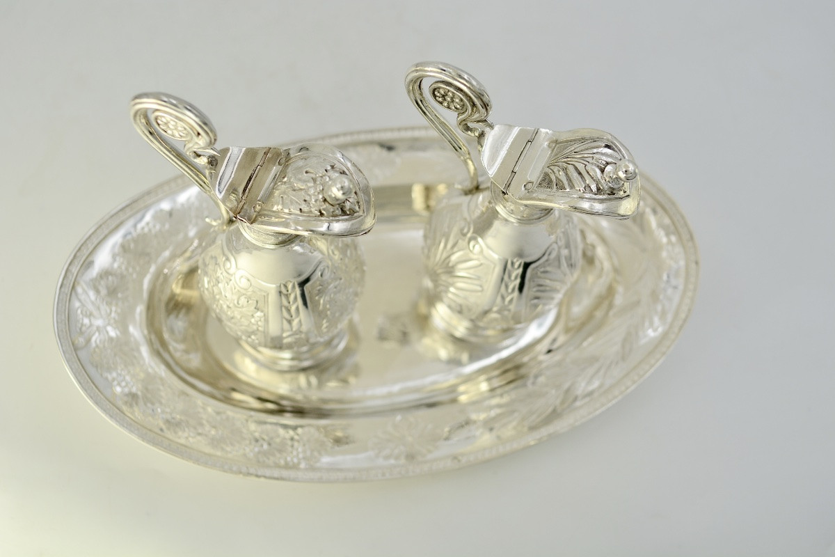 Burettes liturgique en argent, France, Provence vers 1820-photo-6