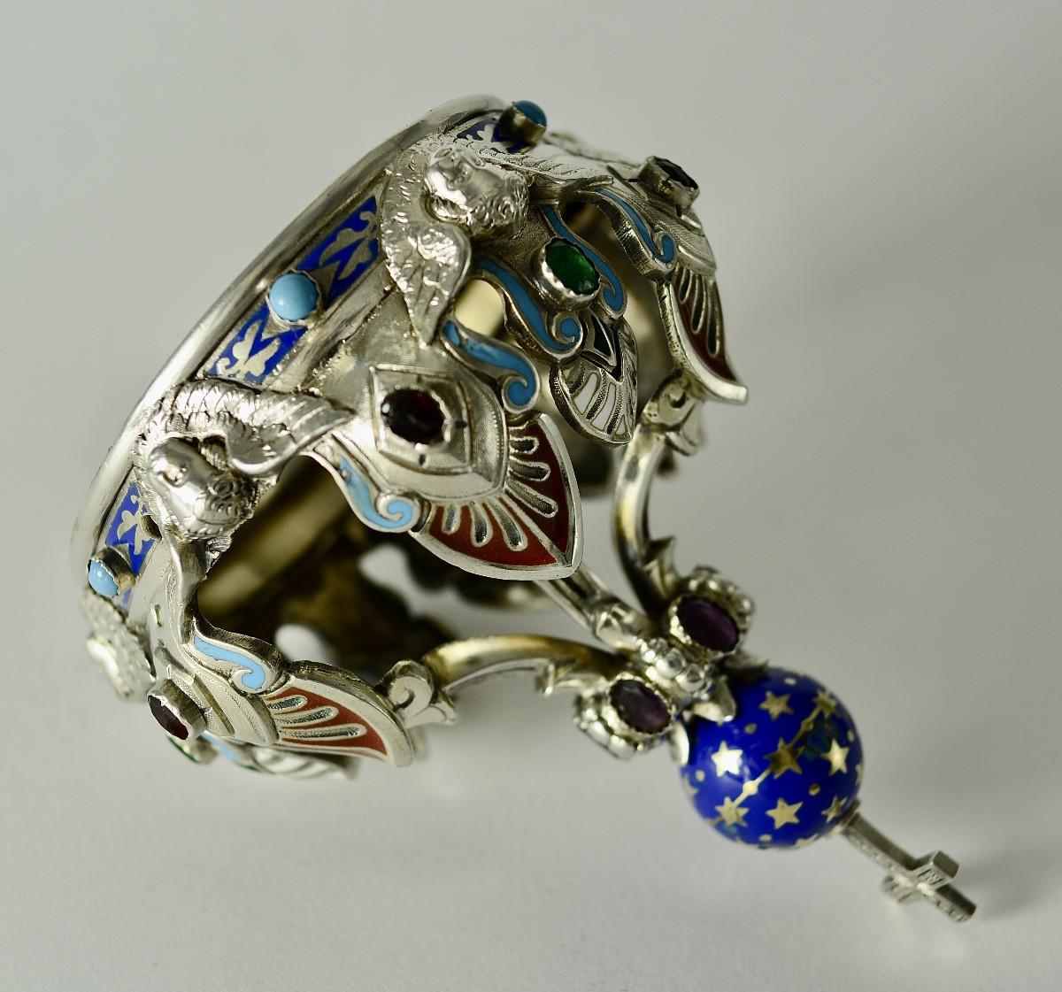 Crown Of The Infant Jesus, Silver Enamel, France, 19th Century -photo-2