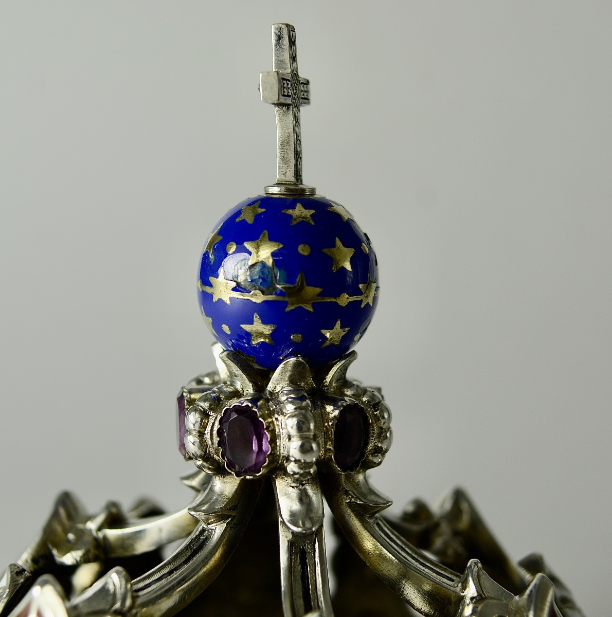 Crown Of The Infant Jesus, Silver Enamel, France, 19th Century -photo-7