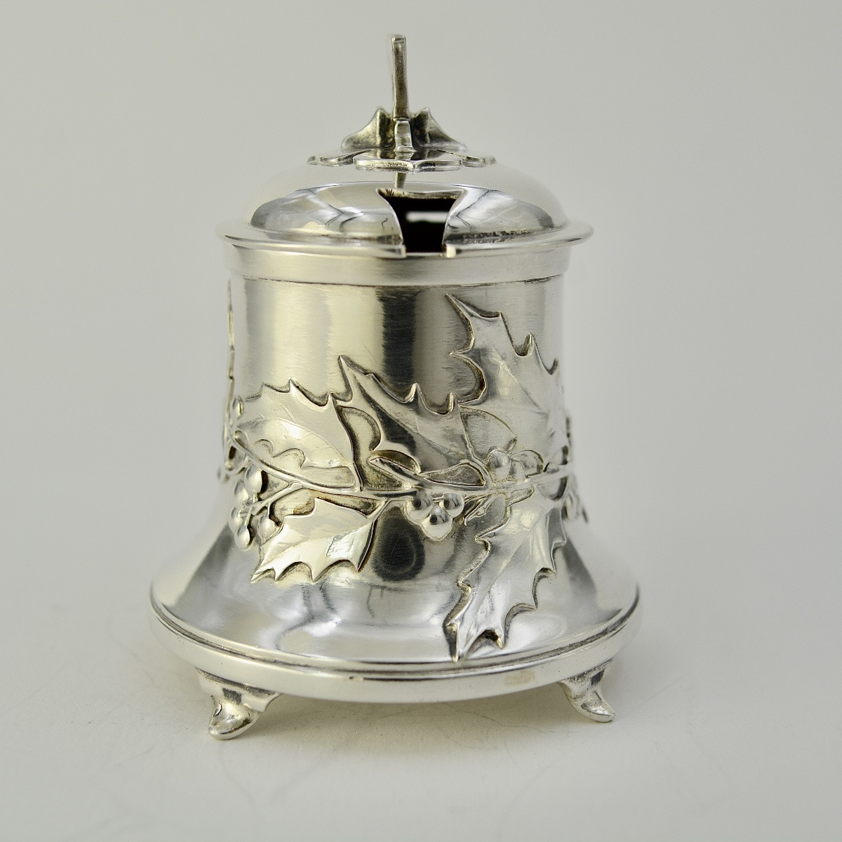 Art Nouveau. Silver Mustard Pot, France, Circa 1900-photo-1