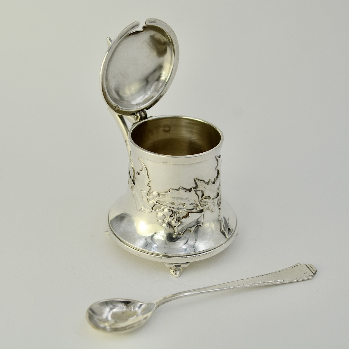 Art Nouveau. Silver Mustard Pot, France, Circa 1900-photo-6