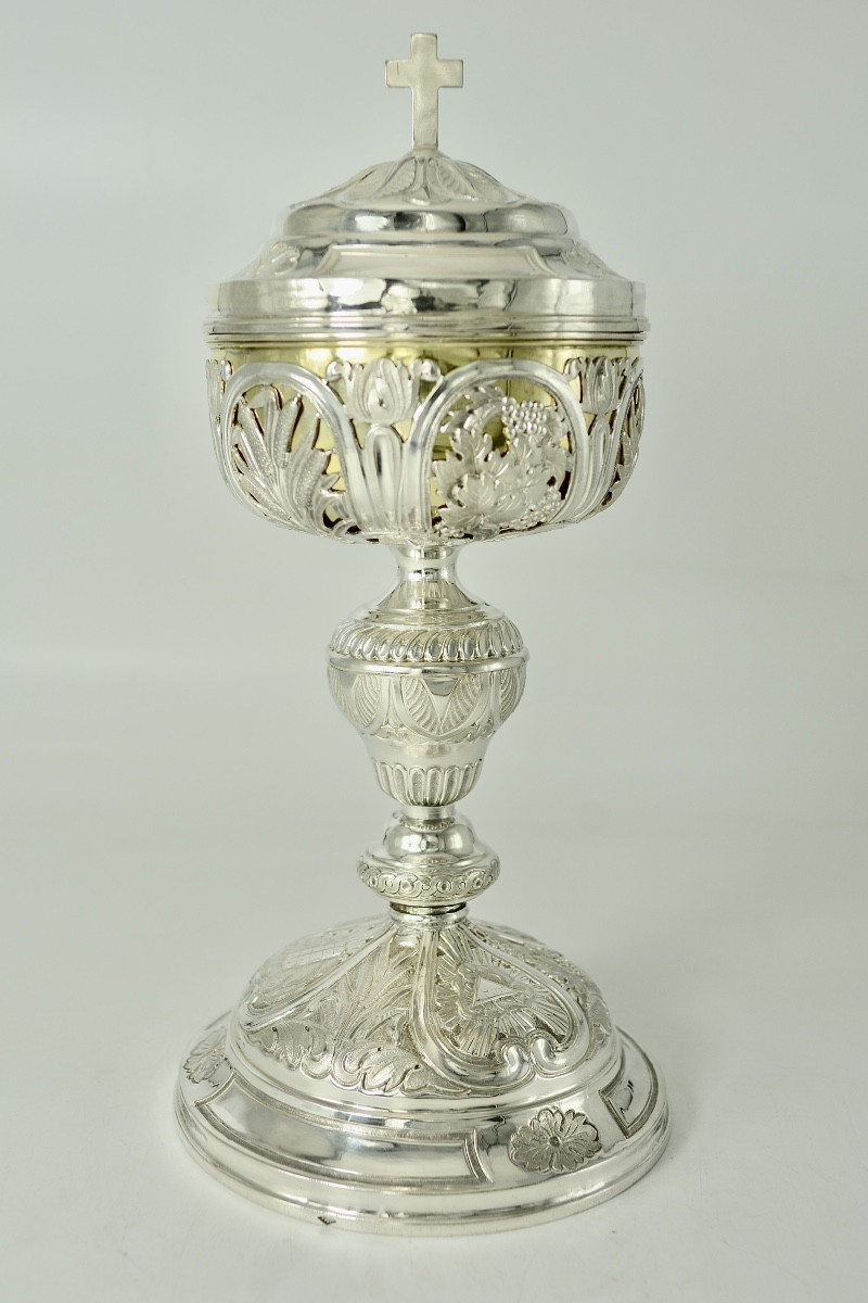 Silver Ciborium, By François Caillat, Goldsmith, First  Half Of The 19th Century 