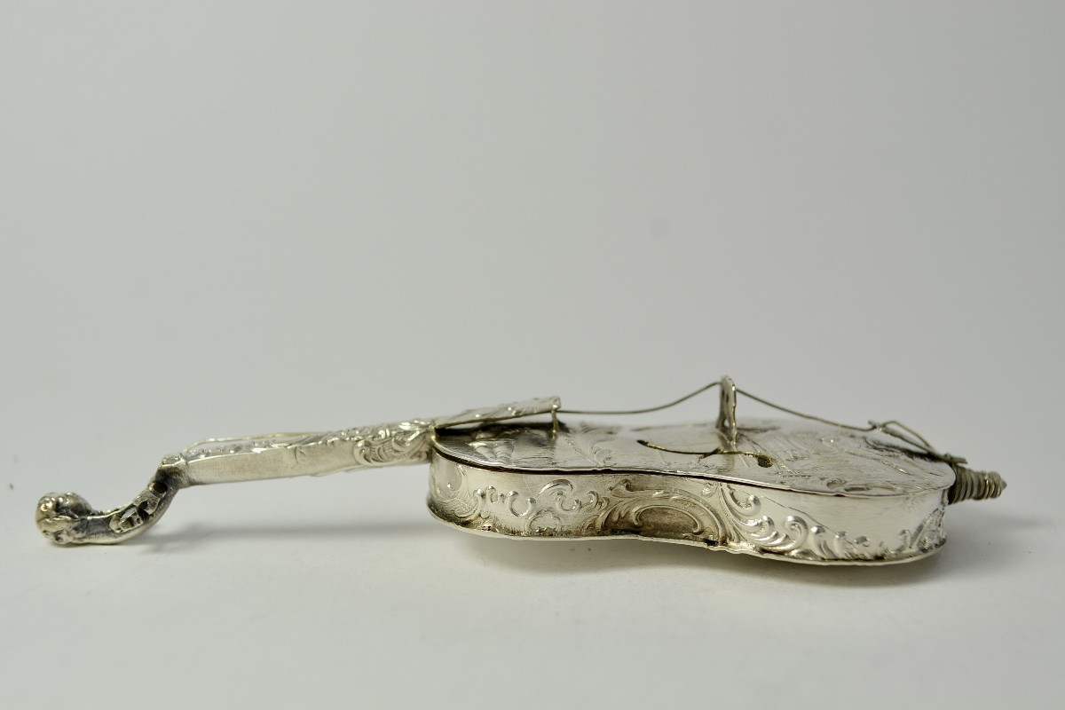 Silver Box / Snuff Box, Guitar Shape.-photo-5