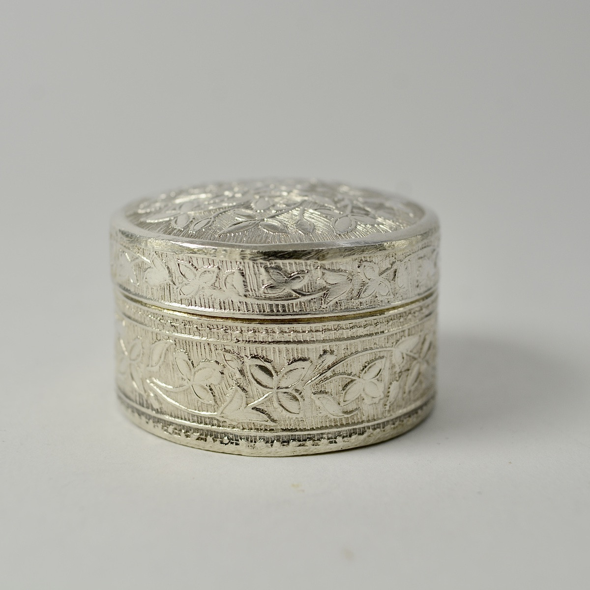 Silver Pill Box Circa 1900-photo-2