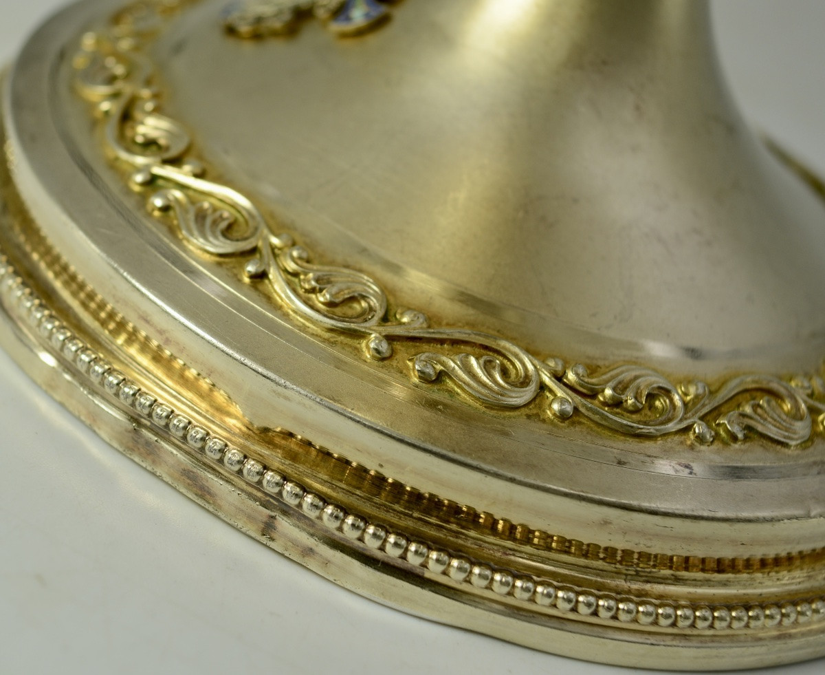 Chalice And Its Paten, Gilded Silver, France, 19th Century -photo-7