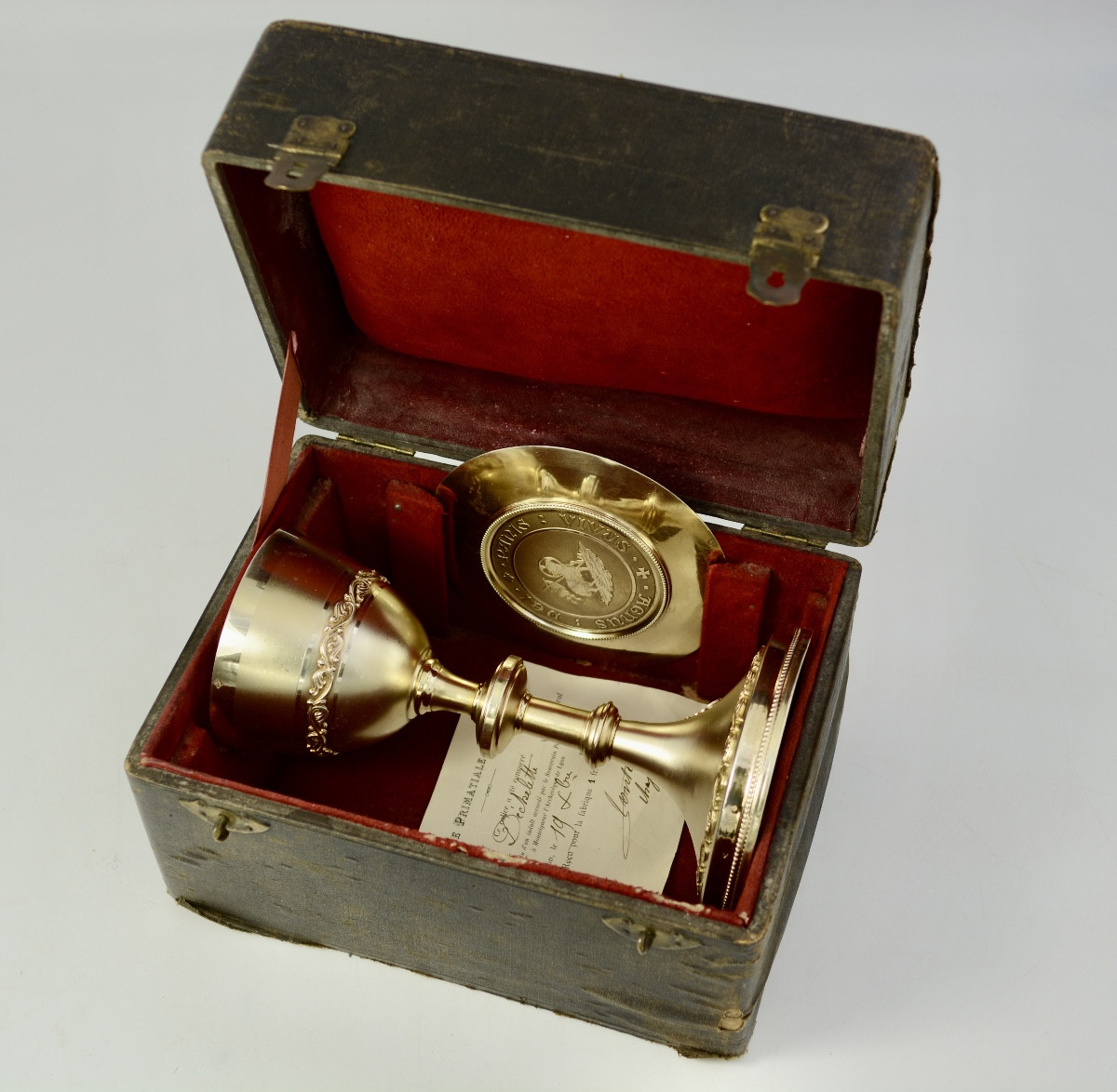 Chalice And Its Paten, Gilded Silver, France, 19th Century 
