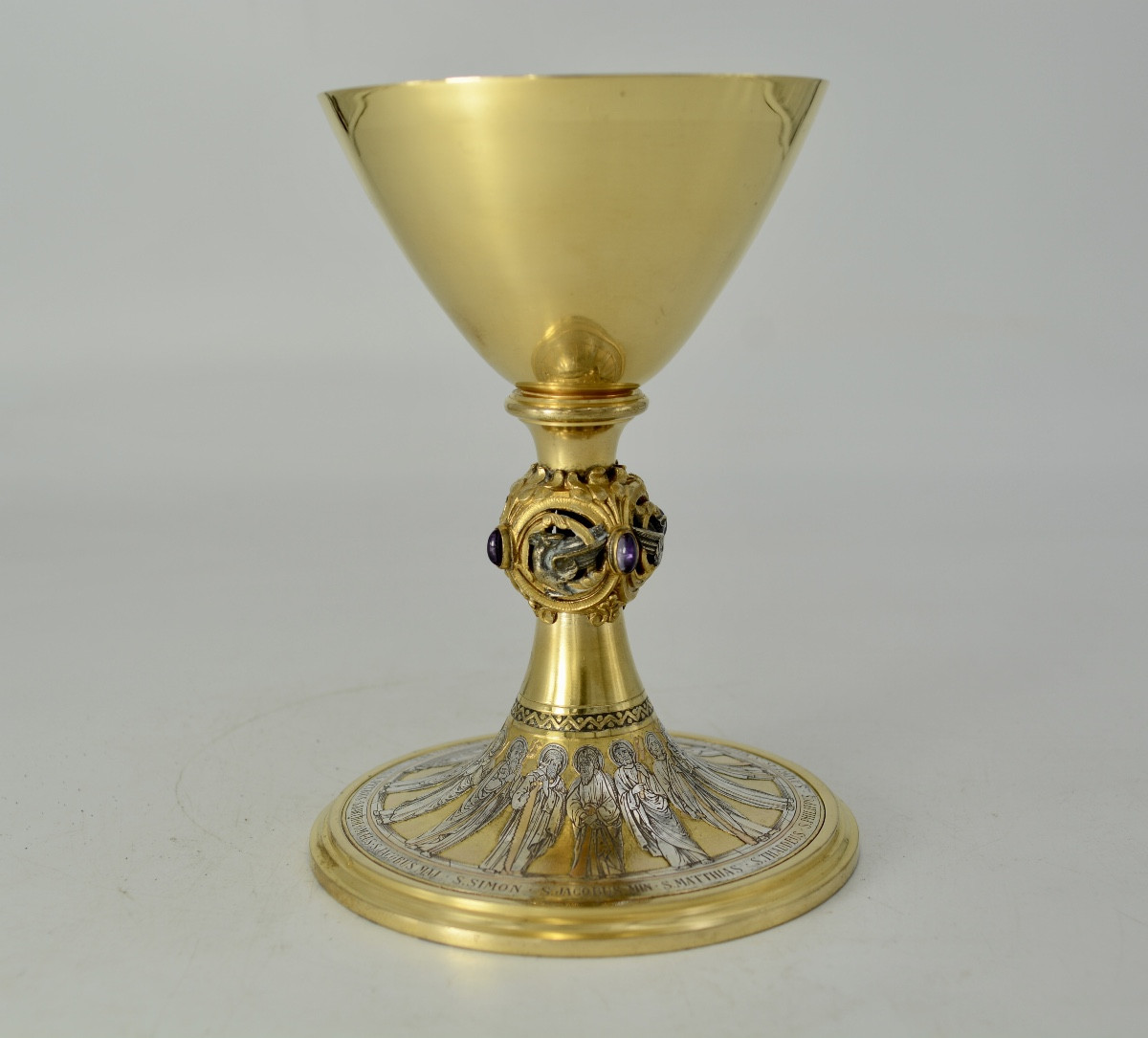 Gilt Bronze Chalice, Gothic Style, Circa 1900-photo-4