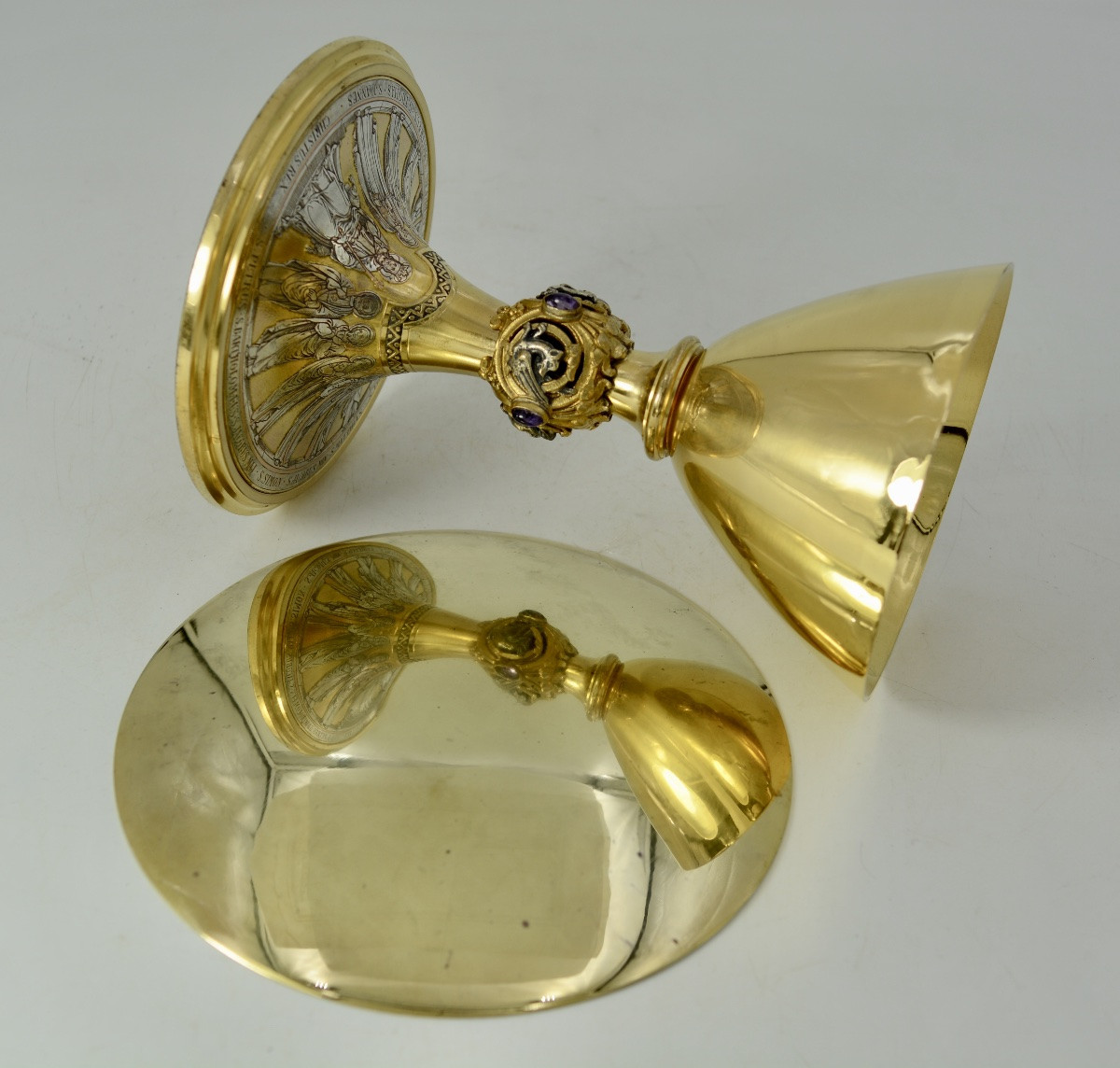 Gilt Bronze Chalice, Gothic Style, Circa 1900-photo-2