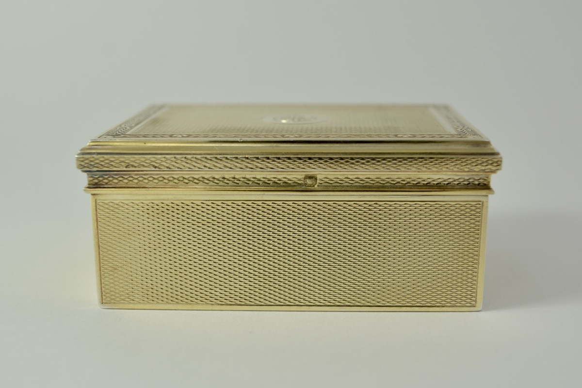 Gilded Silver Box, France Circa 1900 By Goldsmith Gustave Keller -photo-3
