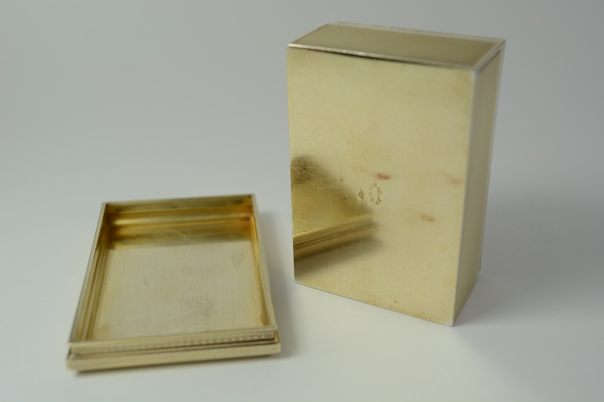 Gilded Silver Box, France Circa 1900 By Goldsmith Gustave Keller -photo-1