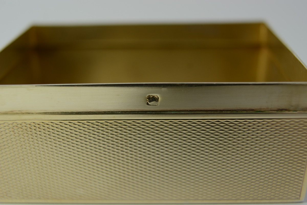 Gilded Silver Box, France Circa 1900 By Goldsmith Gustave Keller -photo-2