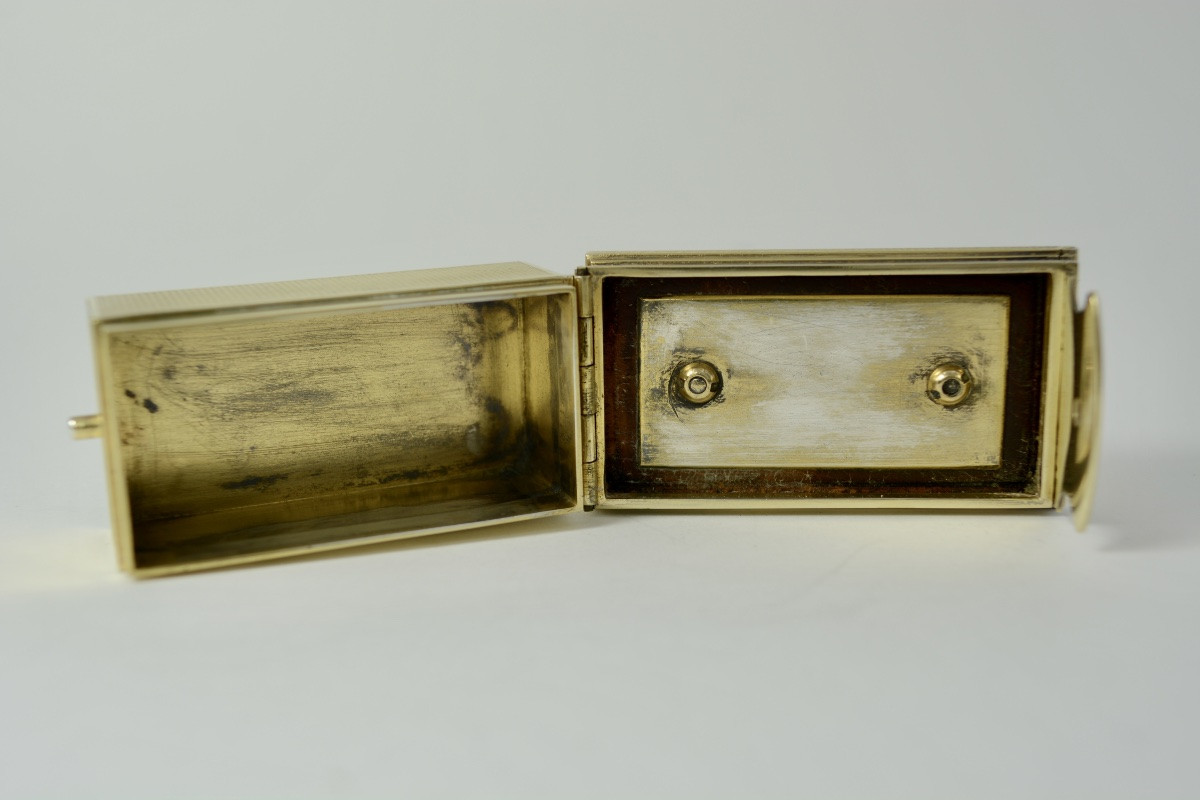 Silver-gilt Inkwell, France Circa 1900, By Goldsmith Gustave Keller -photo-4