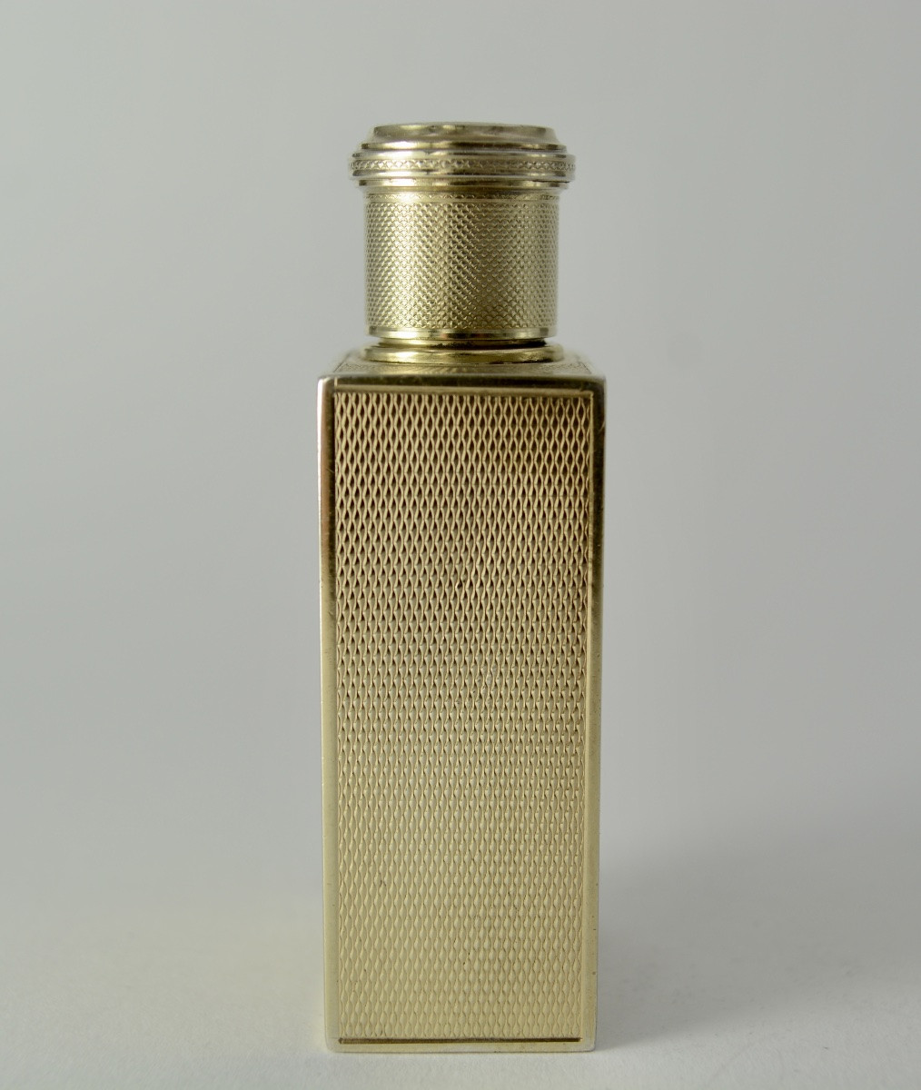 Gilt Silver Bottle, France Circa 1900, By G Keller Goldsmith-photo-3