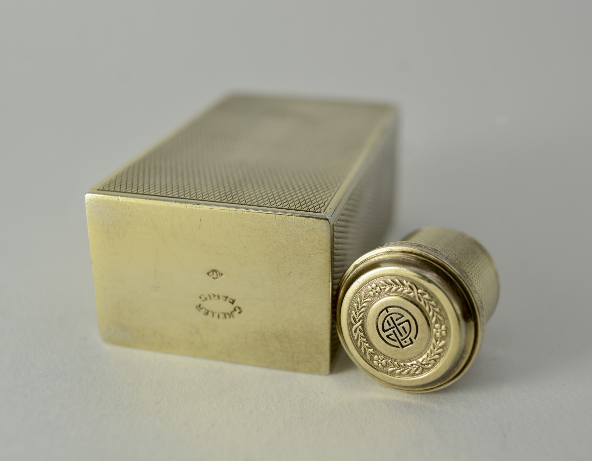 Silver-gilt Bottle, France Circa 1900, By Goldsmith Gustave Keller-photo-1