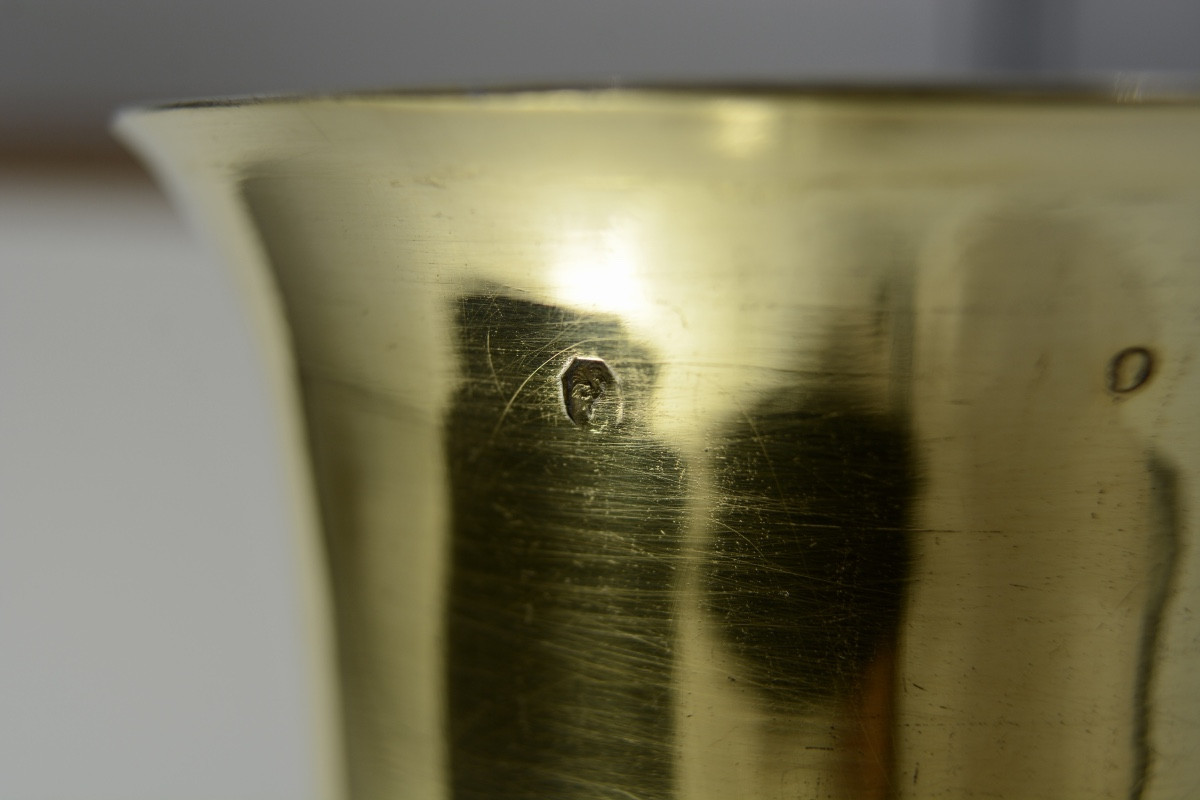 Silver Chalice, Paten, France Circa 1800, By Loque Goldsmith -photo-8